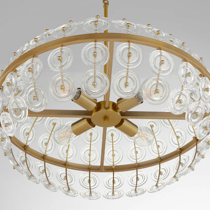 Selena 4 Light Pendant by Cyan Design. Made from glass, steel in a modern style.