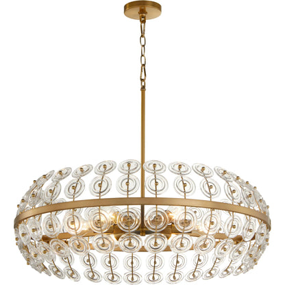 Selena 6 Light Pendant by Cyan Design. Made from glass, steel in a modern style.