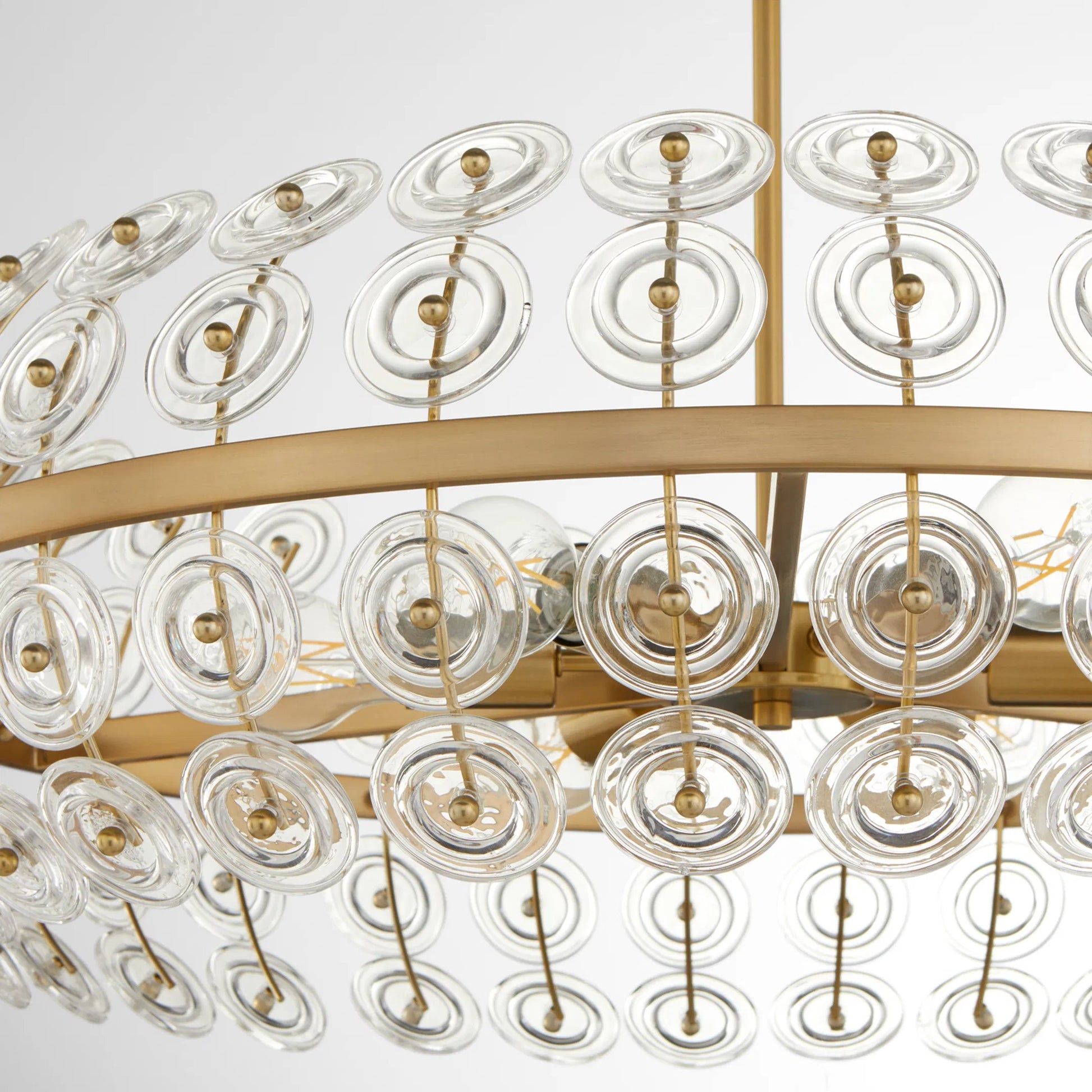 Selena 6 Light Pendant by Cyan Design. Made from glass, steel in a modern style.