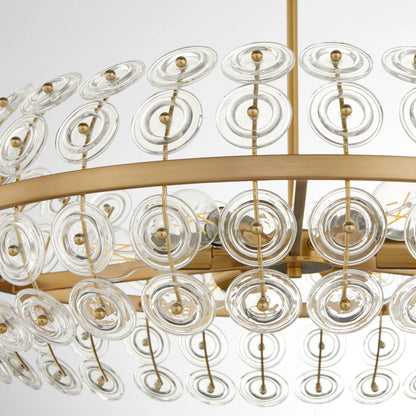 Selena 6 Light Pendant by Cyan Design. Made from glass, steel in a modern style.