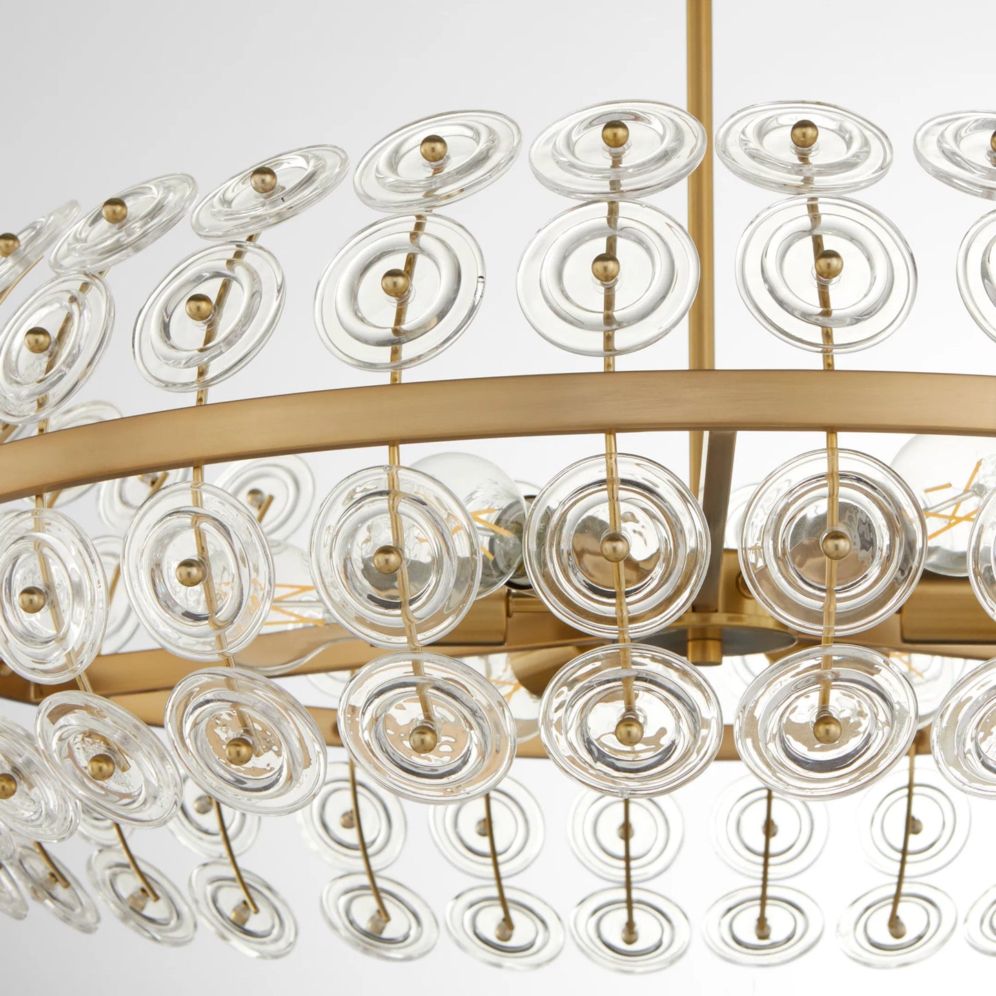 005 SI-2328771 | Closeup | Selena 6 Light Pendant by Cyan Design. Made from glass, steel in a modern style.