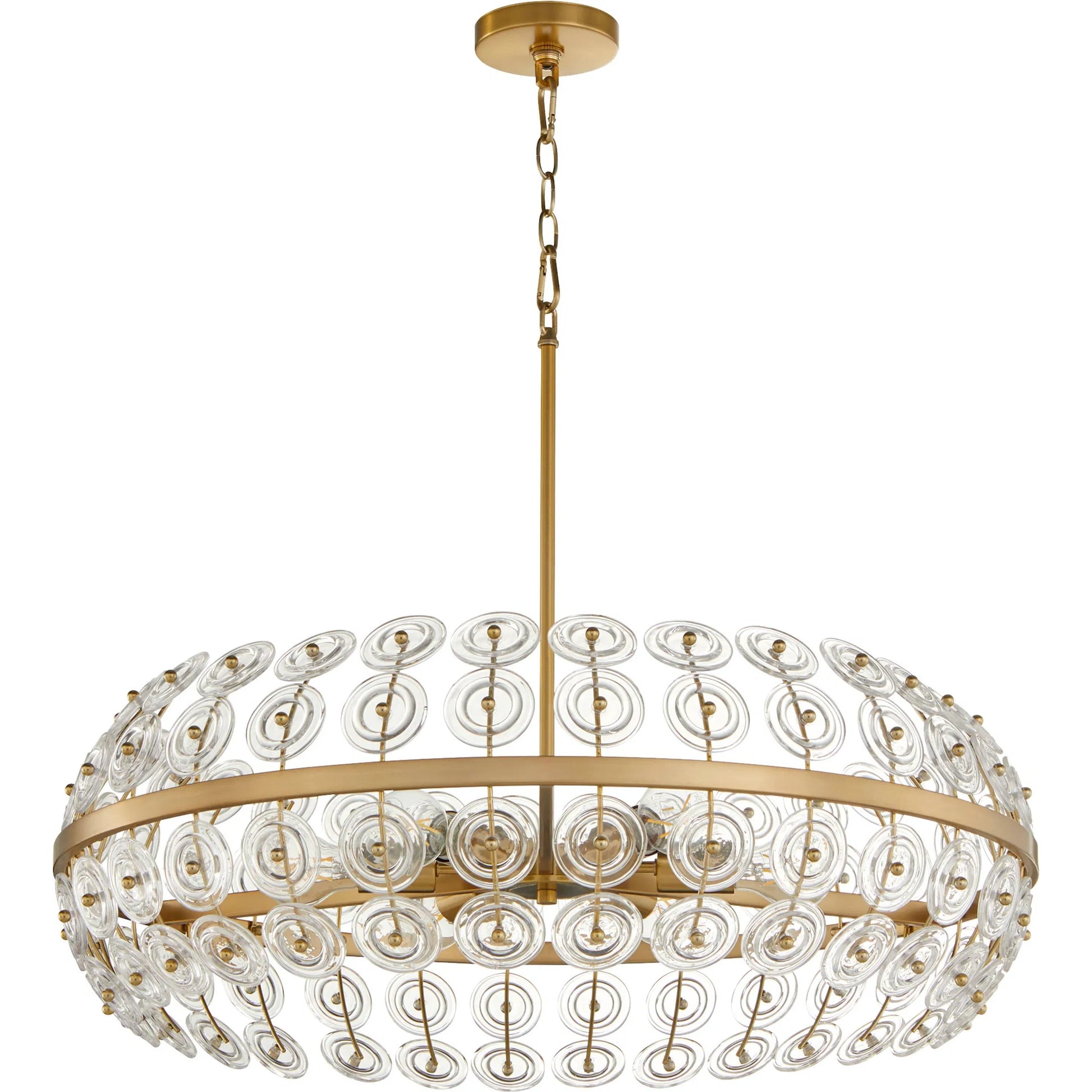 Selena 6 Light Pendant by Cyan Design. Made from glass, steel in a modern style.