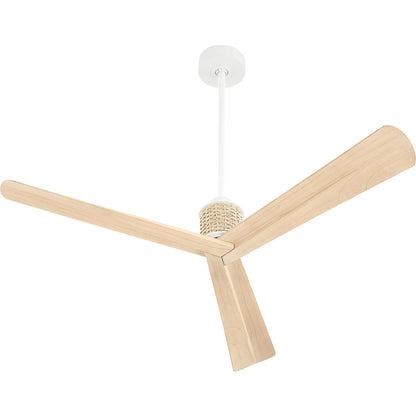 Kona Ceiling Fan by Cyan Design in studio white, natural oak. Made from steel, abs blades in a transitional style.