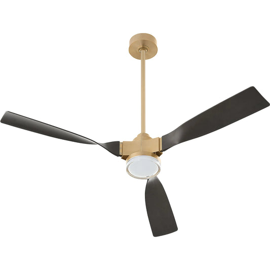 Alisio Ceiling Fan by Cyan Design in aged brass, dark walnut. Made from steel, abs blades in a unique style.