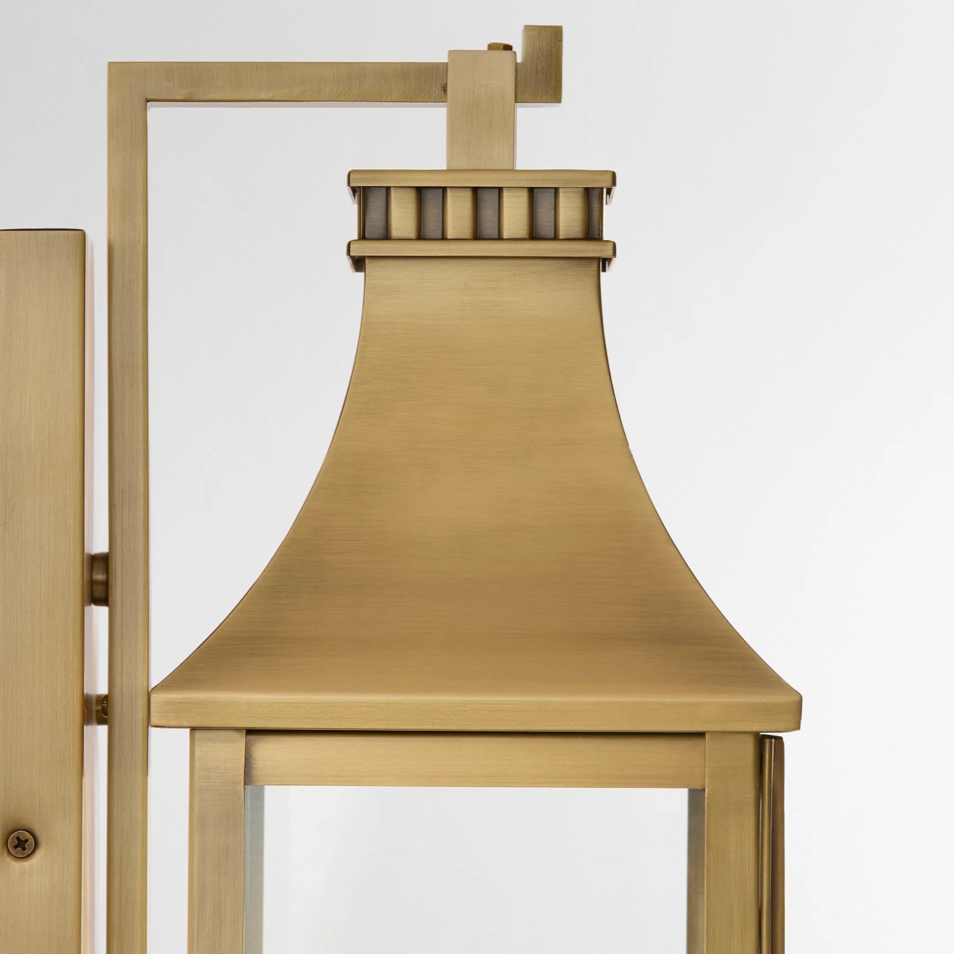 Salem 3 Light Outdoor Wall Sconce by Cyan Design in heritage brass. Made from brass, glass in a cottage & farmhouse style.
