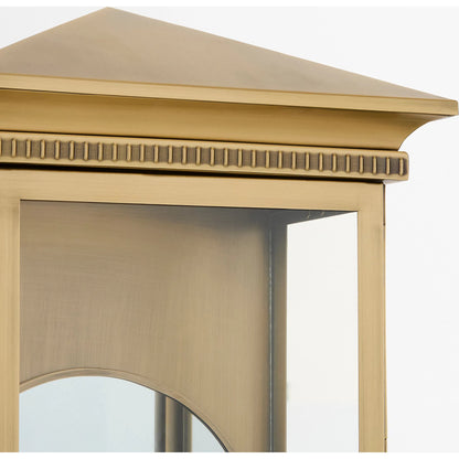 Guilford 4 Light Outdoor Wall Sconce by Cyan Design in heritage brass. Made from brass, glass in a cottage & farmhouse style.