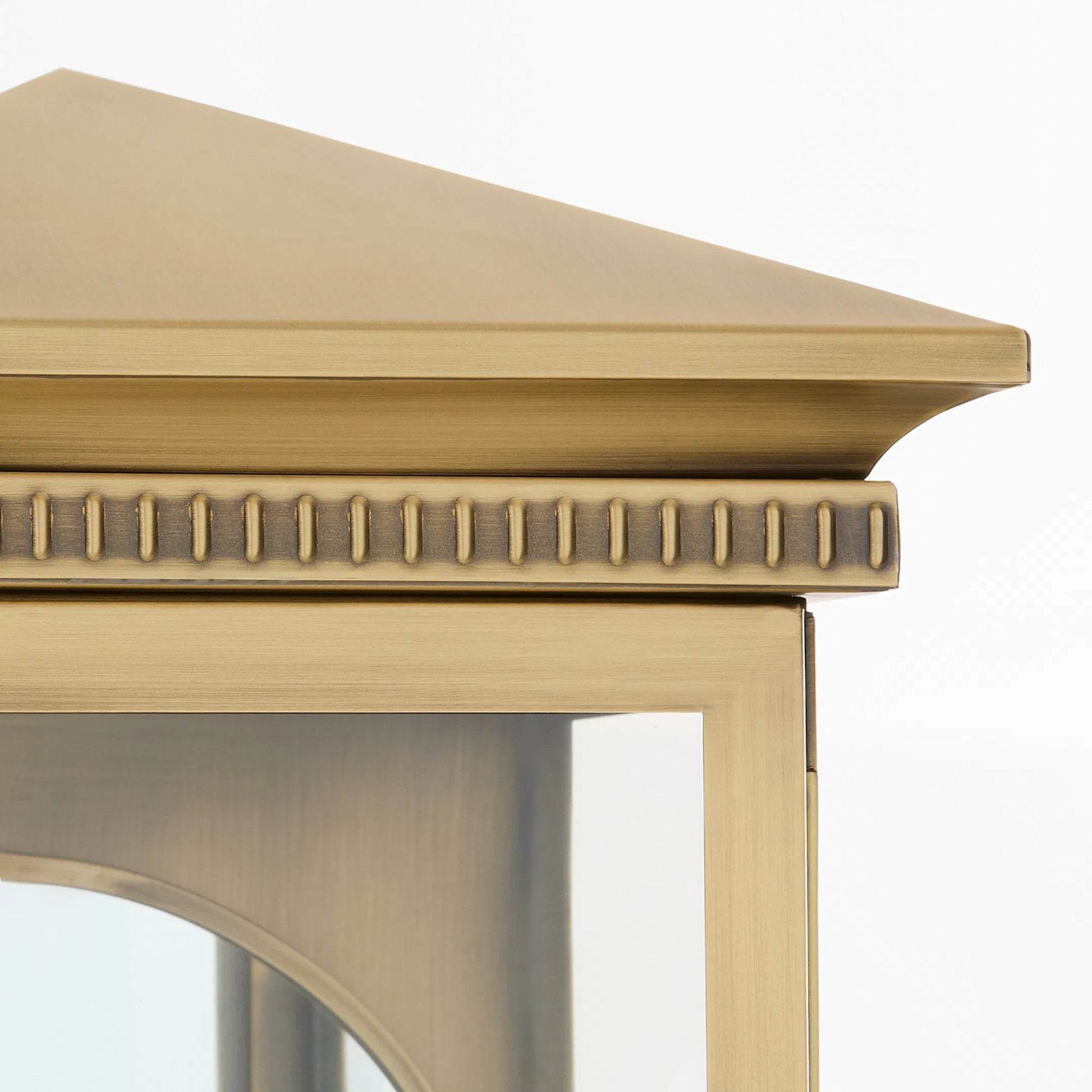 Guilford 2 Light Outdoor Wall Sconce by Cyan Design in heritage brass. Made from brass, glass in a cottage & farmhouse style.