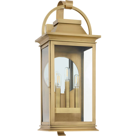 Concord 3 Light Outdoor Wall Sconce by Cyan Design in heritage brass. Made from brass, glass in a unique style.