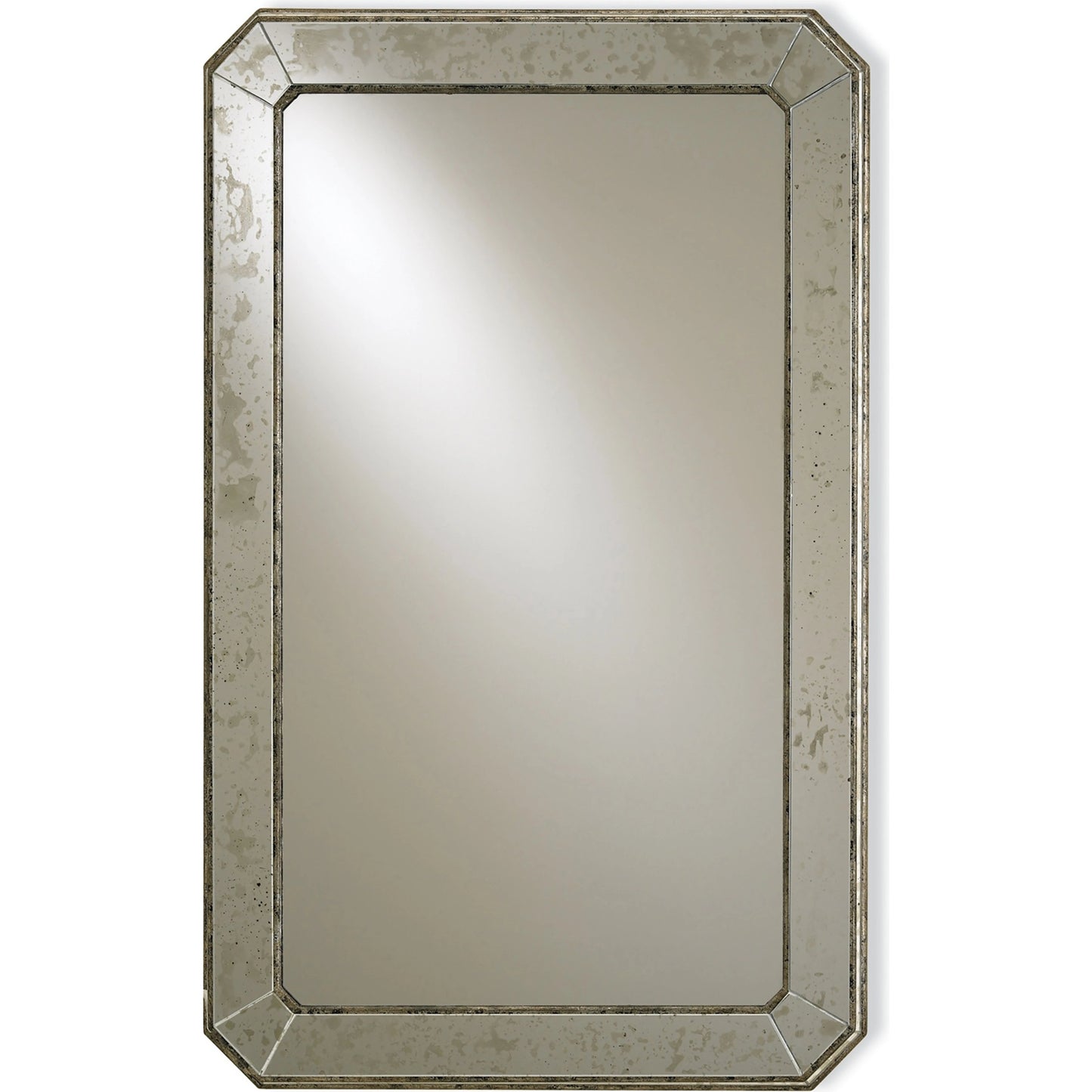 004 S-222869 | Primary Silo | Antiqued Wall Mirror by Currey and Company in antique mirror. Made from wood, mirror in a traditional style.