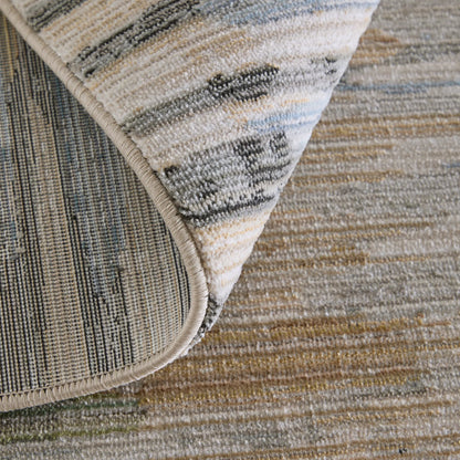 Greenwich Stripes GRW39U4F Rug by Feizy in ivory, tan, blue. Made from polypropylene, polyester in a unique style.