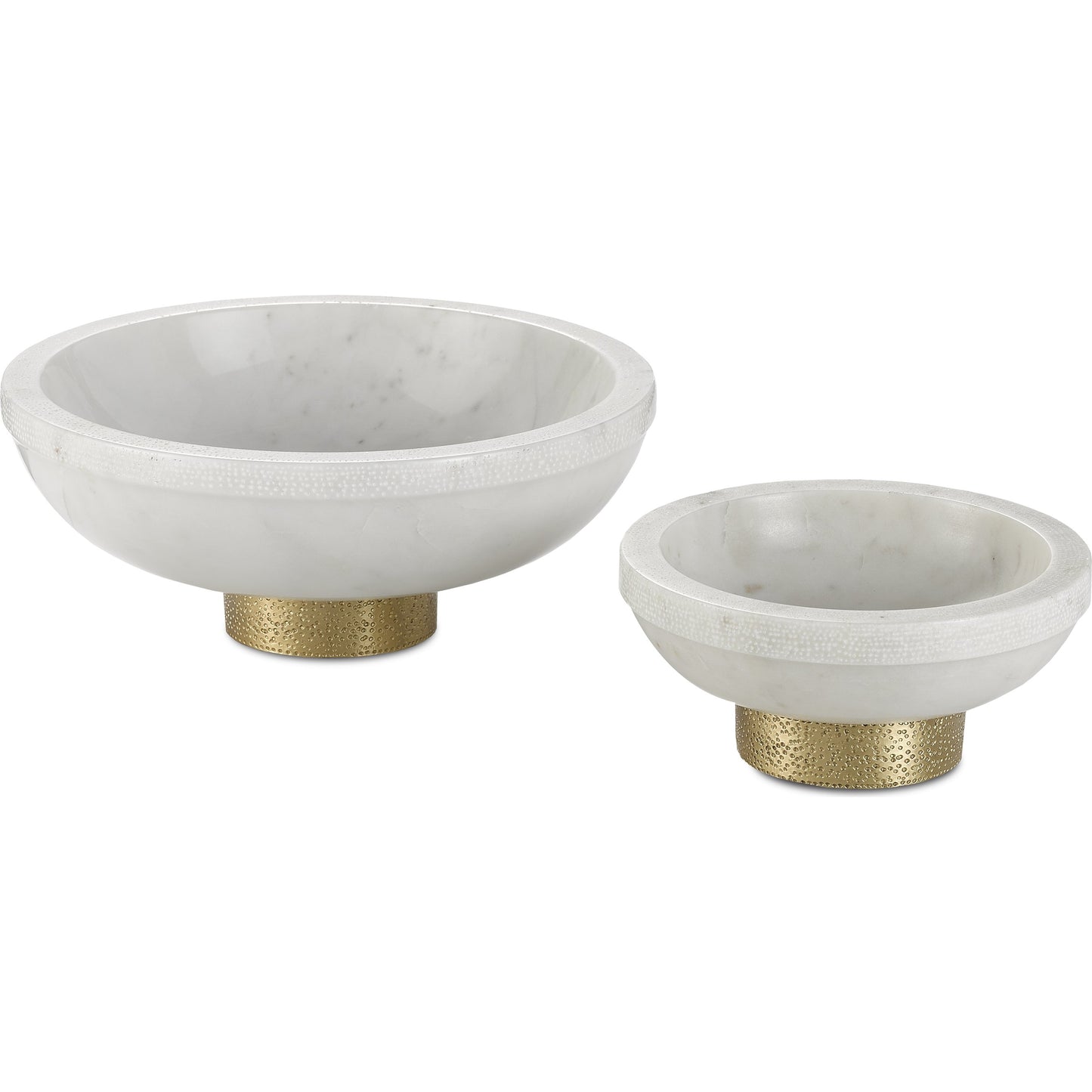 003 SR-768088 | Additional Silo | Valor Bowl by Currey and Company in white, brass. Made from marble, brass in a eclectic & global style.