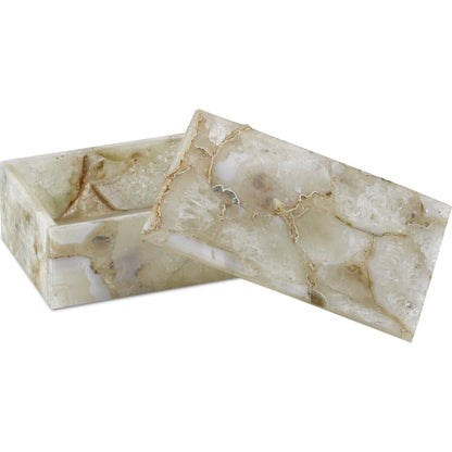 Benoit Box by Currey and Company in natural agate. Made from agate in a eclectic & global style.