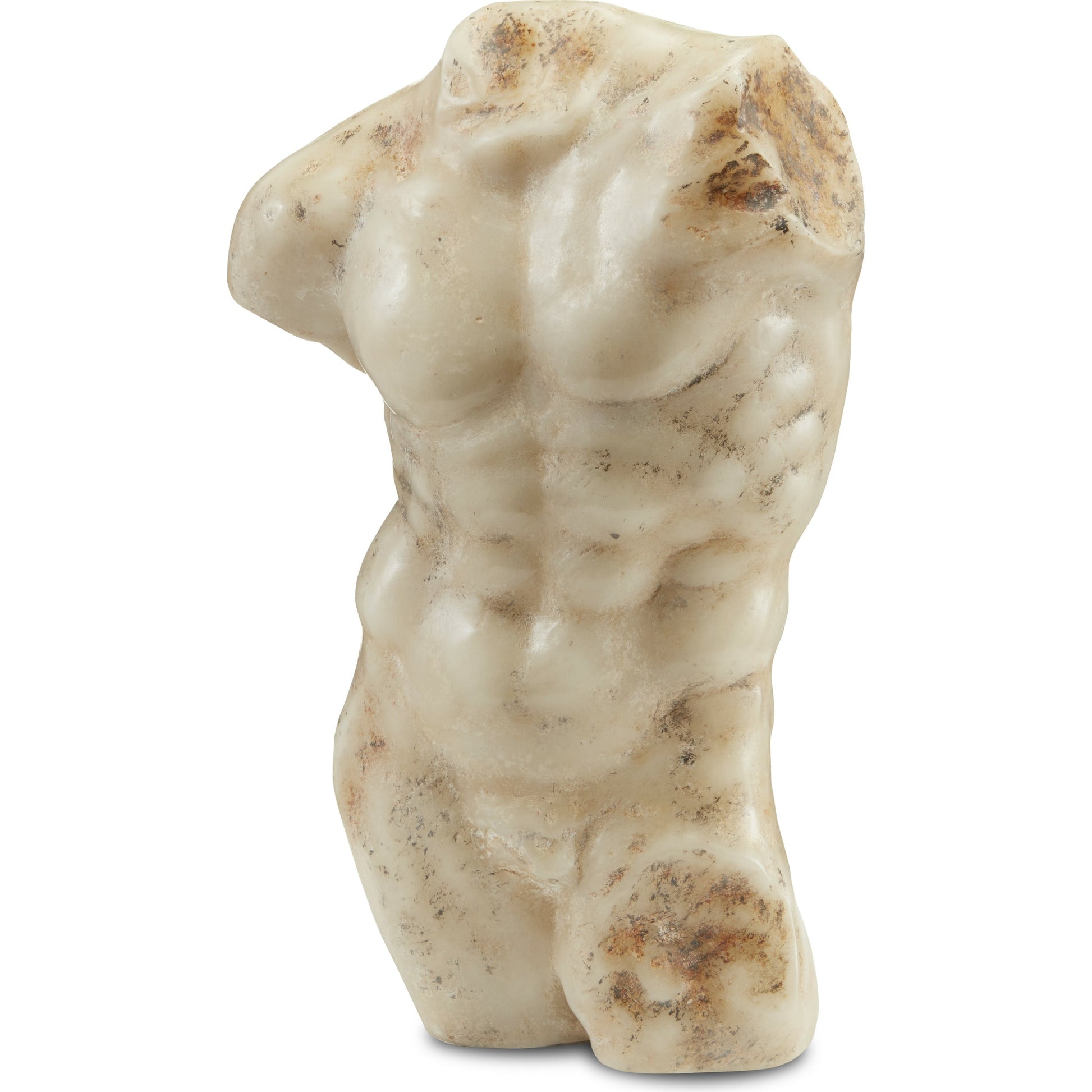 Ancient Greek Torso by Currey and Company in aged beige. Made from composite in a traditional style.