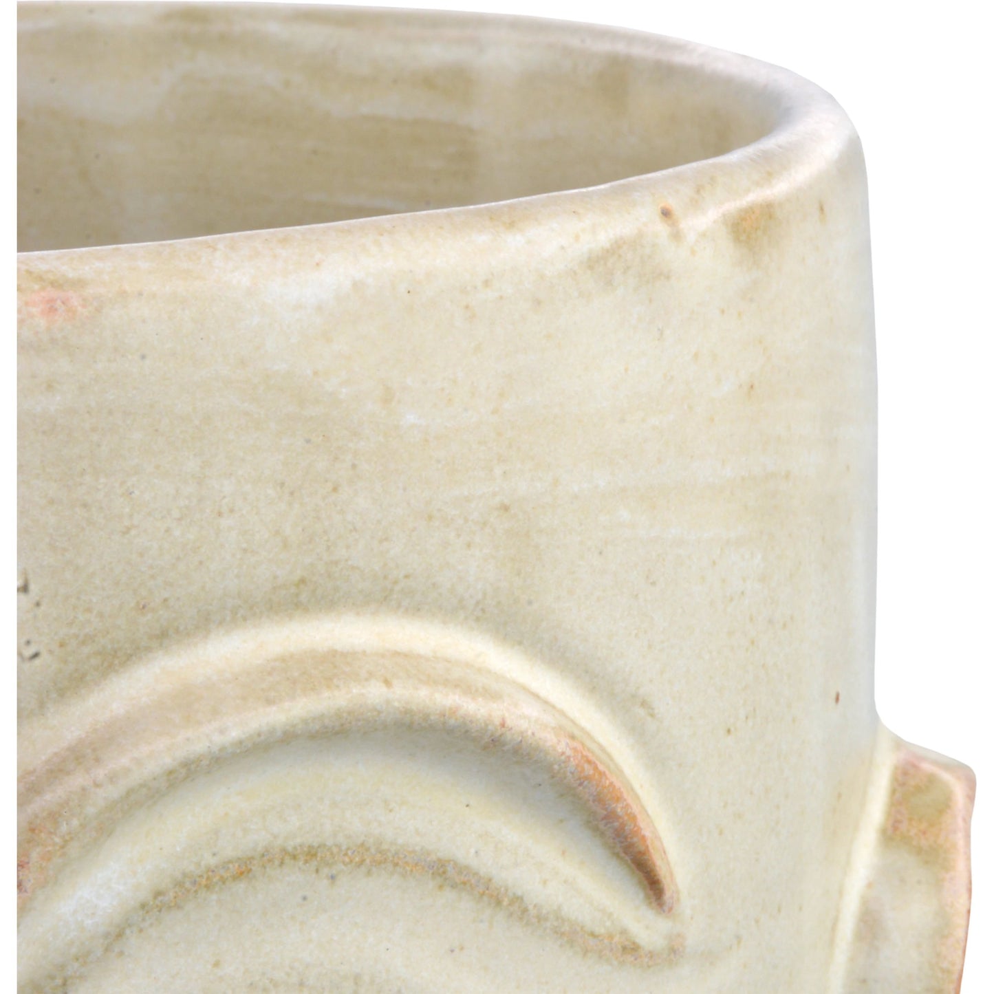 004 SI-1924120 | Closeup | Poet Vase by Currey and Company in milky white. Made from terracotta in a modern style.