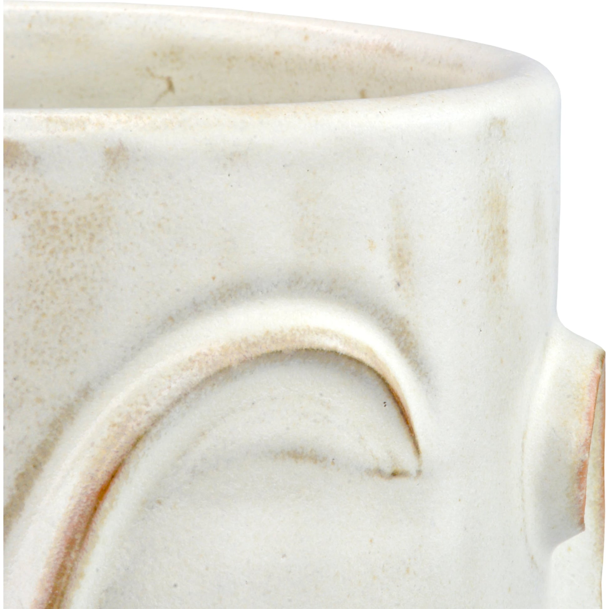 Poet Vase by Currey and Company in milky white. Made from terracotta in a modern style.