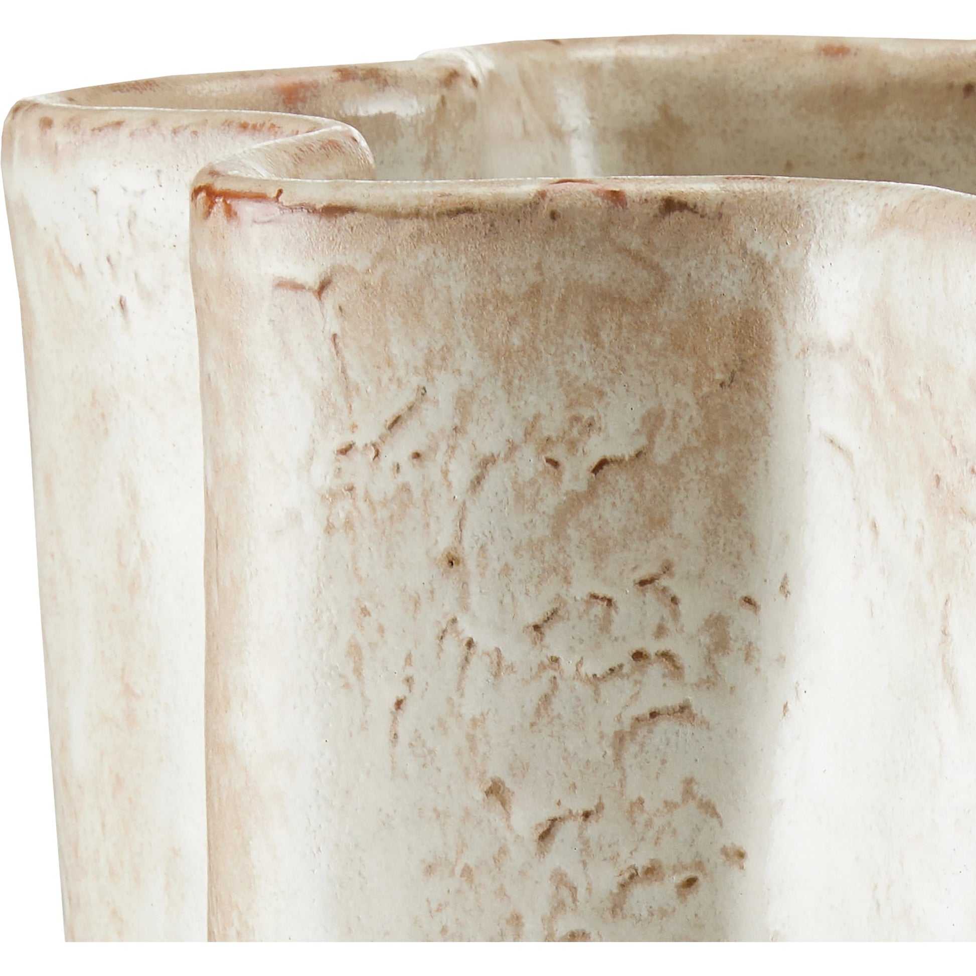 Octopus Vase by Currey and Company in cream, reactive blue. Made from ceramic in a coastal style.