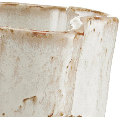 Octopus Vase by Currey and Company in cream, reactive blue. Made from ceramic in a coastal style.