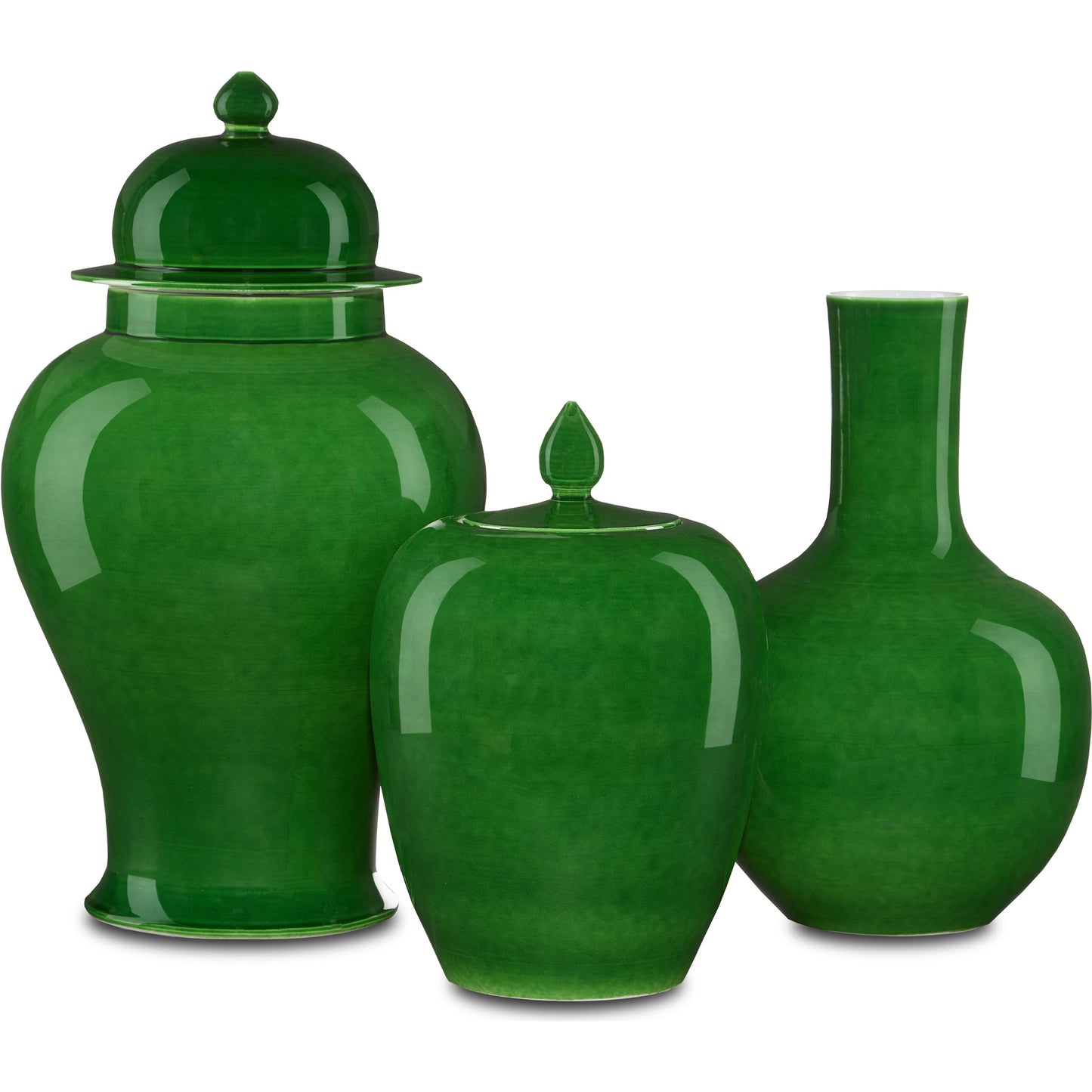 009 SI-1923953 | Additional Silo | Imperial by Currey and Company in green. Made from porcelain in a transitional style.