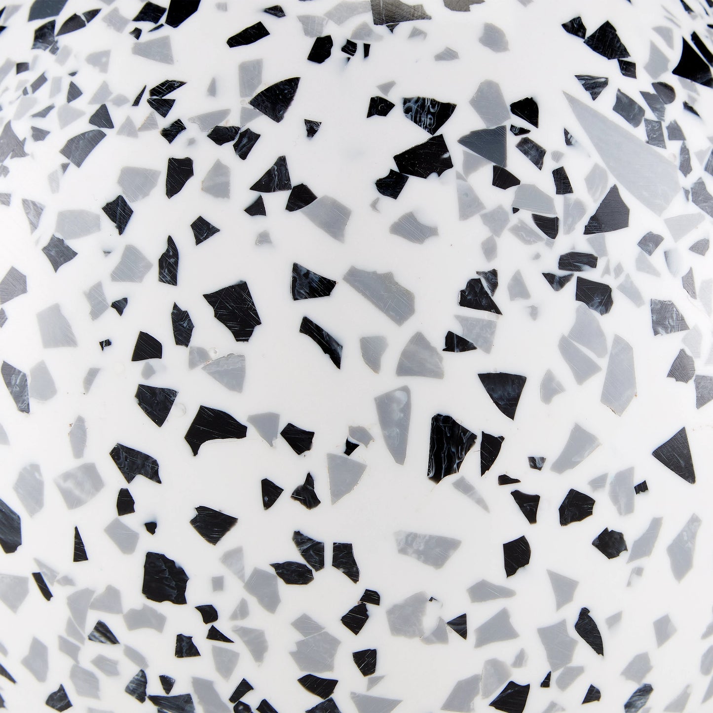 002 SI-1924149 | Closeup | Ross Speckle Ball Set by Currey and Company in black, white, gray. Made from composite in a transitional style.
