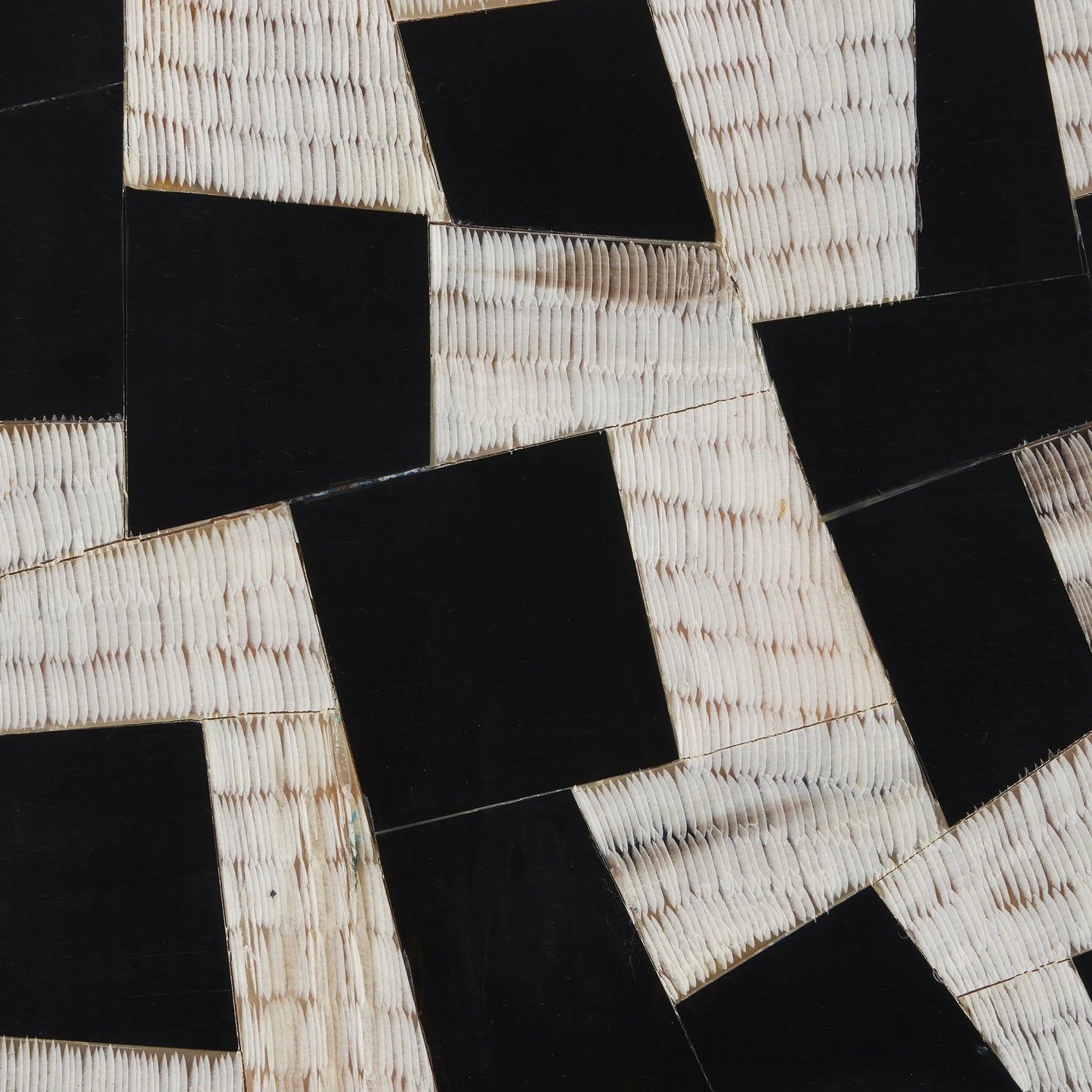 002 SI-1923838 | Closeup | Bindu Box Set by Currey and Company in natural, black, linen. Made from chiseled horn, composite, linen, engineered hardwood in a modern style.