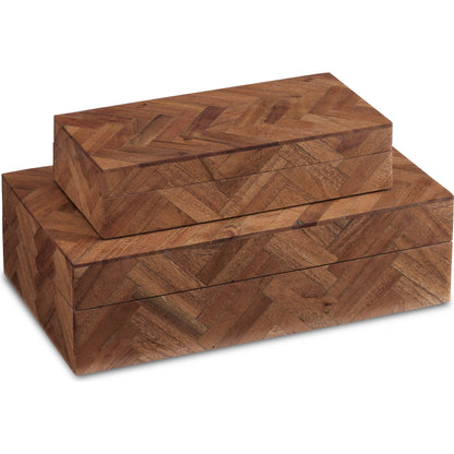 Alfeo Box Set by Currey and Company. Made from sheesham wood in a modern style.