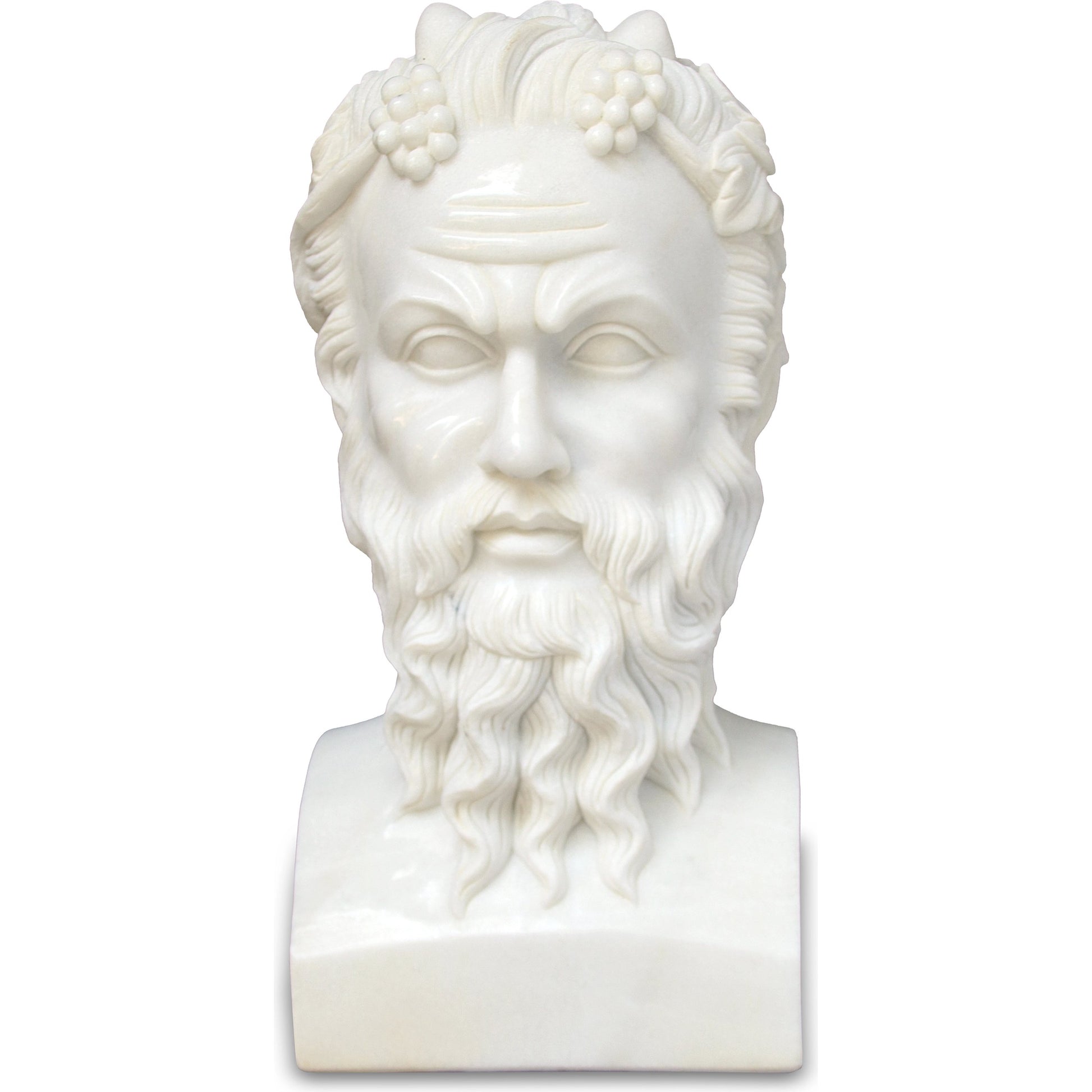 Hector Marble Bust Sculpture by Currey and Company in white. Made from marble in a traditional style.