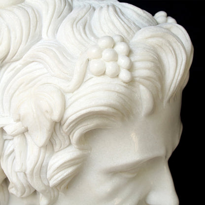 Hector Marble Bust Sculpture by Currey and Company in white. Made from marble in a traditional style.