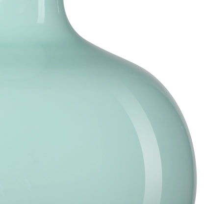 Celadon Green Straight Neck Vase by Currey and Company in celadon green. Made from porcelain in a modern style.