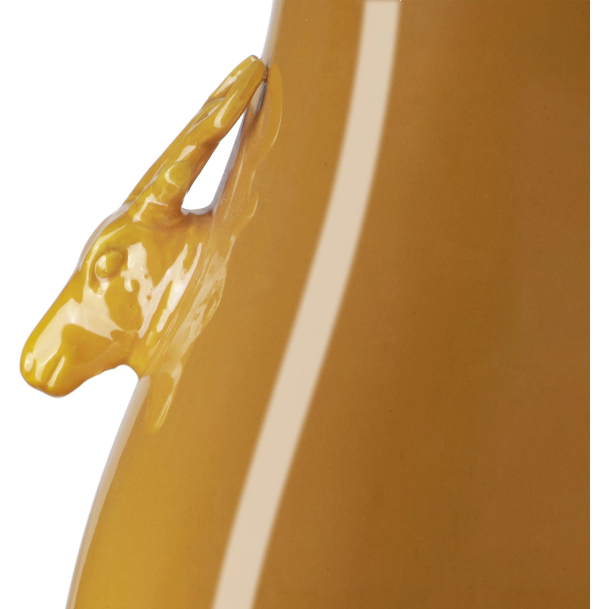 Deer Ears Vase by Currey and Company in imperial green. Made from porcelain in a modern style.