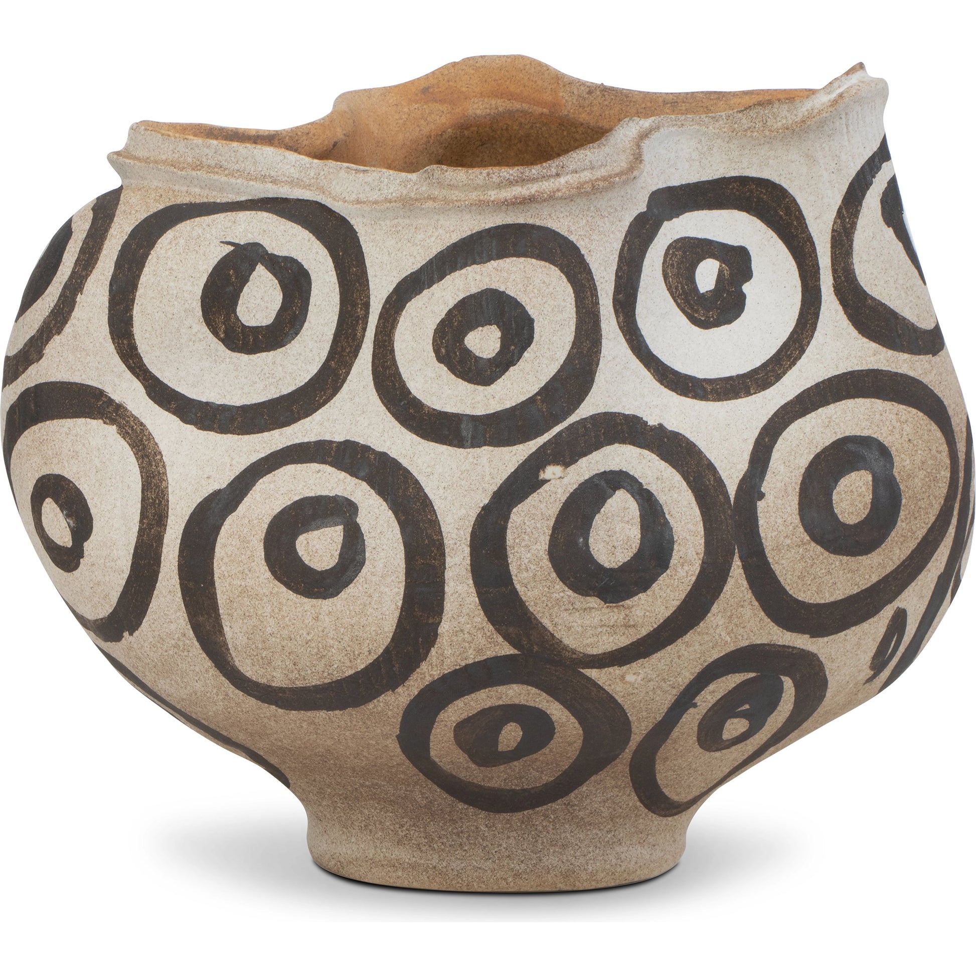 Han Dynasty Bowl by Currey and Company in textured brown, light earth. Made from porcelain in a modern style.
