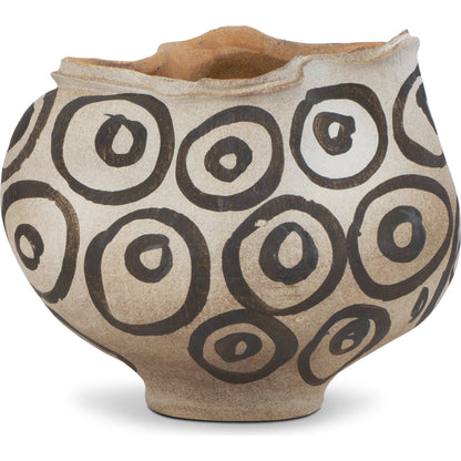 Han Dynasty Bowl by Currey and Company in textured brown, light earth. Made from porcelain in a modern style.