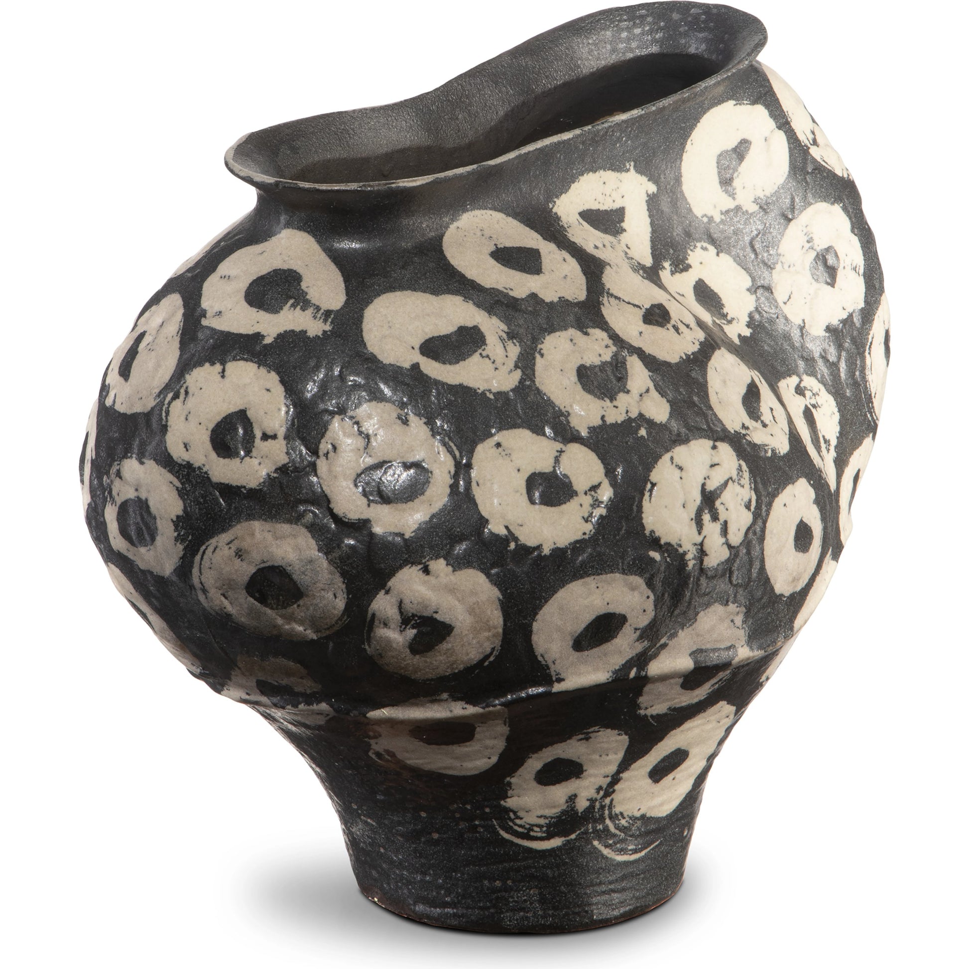 Japonesque Bowl by Currey and Company in black, light mud. Made from porcelain in a modern style.