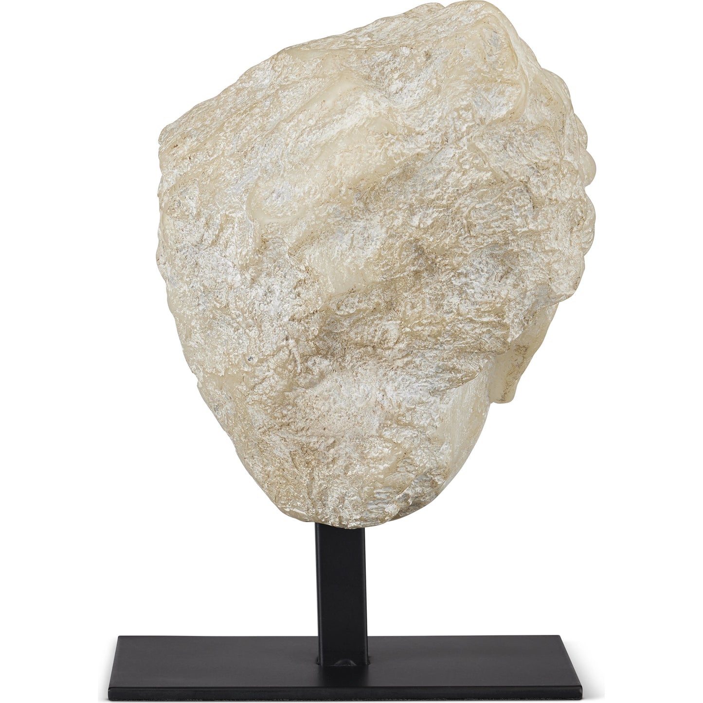 004 SI-2007764 | Additional Silo | Greek Princess Head Fragment by Currey and Company in aged beige, black. Made from composite, metal in a traditional style.