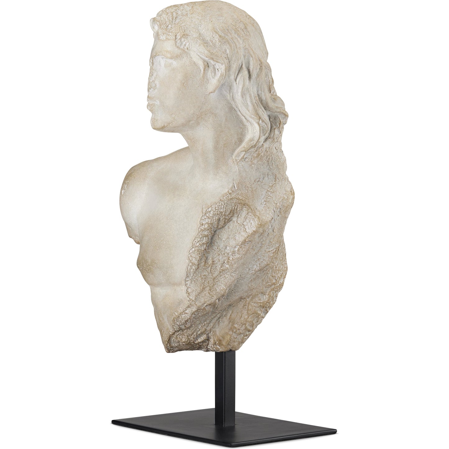 002 SI-2007909 | Additional Silo | Young Royal Greek Torso by Currey and Company in aged beige, black. Made from composite, metal in a traditional style.