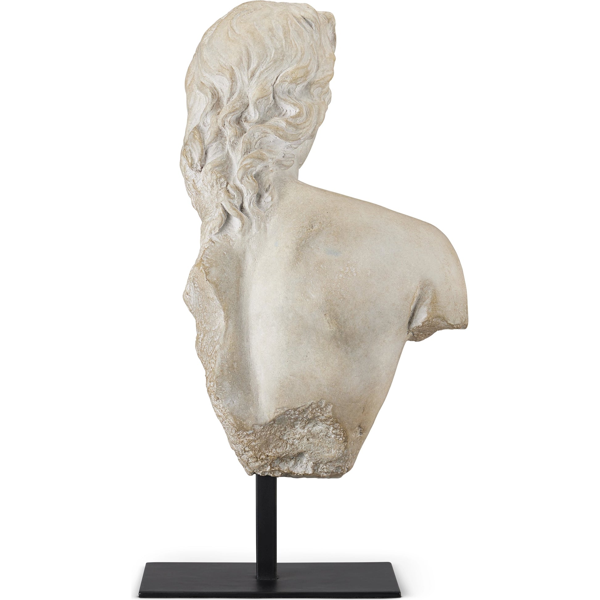 Young Royal Greek Torso by Currey and Company in aged beige, black. Made from composite, metal in a traditional style.
