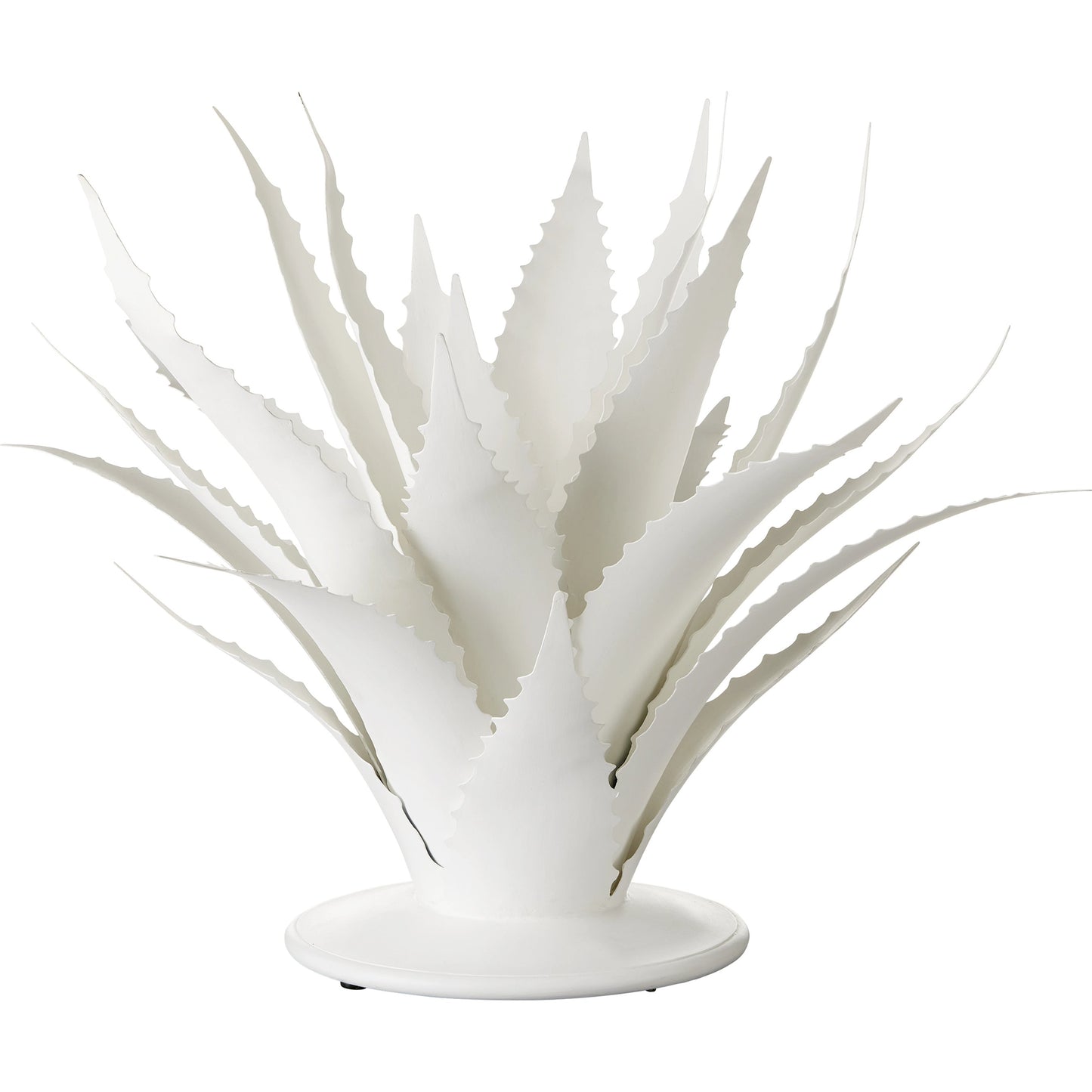 002 SI-2007653 | Additional Silo | Agave Object by Currey and Company in gesso white. Made from wrought iron in a modern style.