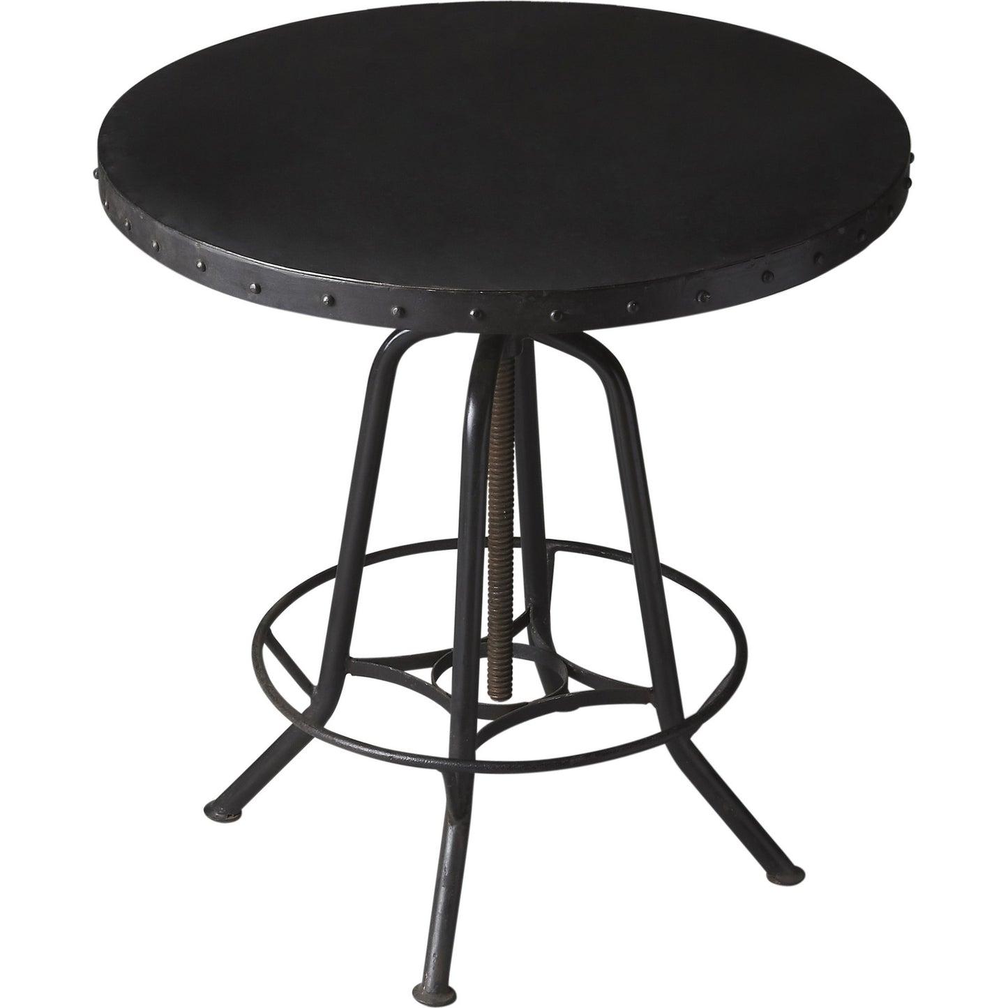 001 O-BUTLER-1200025 | Primary Silo | EngleWood Hall Pub Table by Butler Specialty Company in black and metalworks. Made from iron: 100% in a modern style.