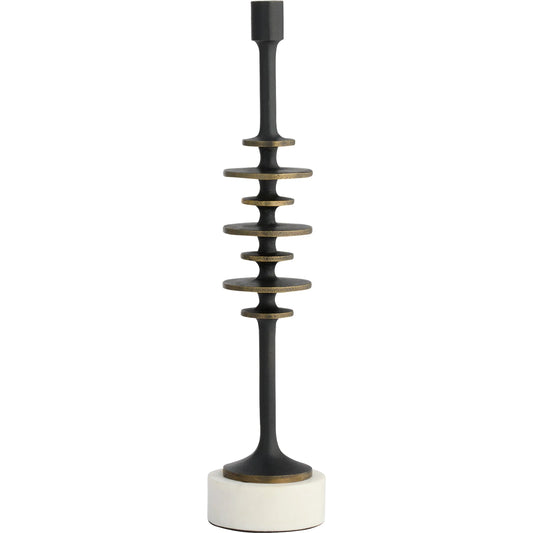 Barcelo Candleholder by Cyan Design in antique bronze, white, brass. Made from cast aluminum, marble in a unique style.