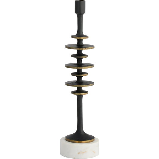 Barcelo Candleholder by Cyan Design in antique bronze, white, brass. Made from cast aluminum, marble in a unique style.