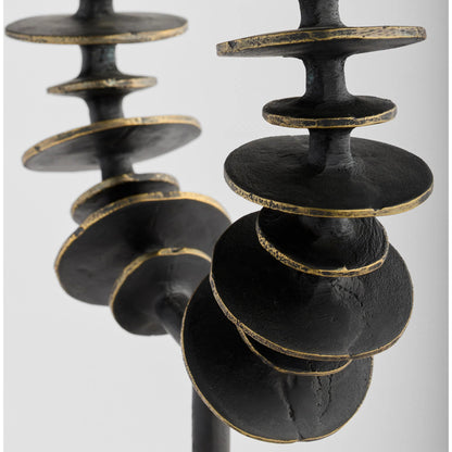 Barcelo Sculpture by Cyan Design in antique bronze, white, brass. Made from cast aluminum, marble in a modern style.