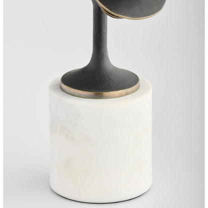 Barcelo Sculpture by Cyan Design in antique bronze, white, brass. Made from cast aluminum, marble in a modern style.