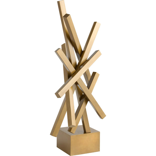 Stasis Sculpture by Cyan Design in aged brass. Made from steel in a unique style.