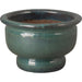Bowl Indoor/Outdoor Planter on Pedestal by Emissary in glossy glaze. Made from ceramic in a unique style.