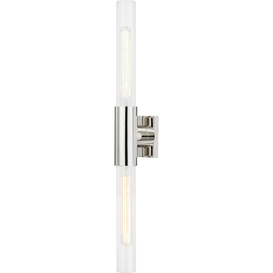 Asher 2 Light Wall Sconce by Hudson Valley. Made from brass in a modern style.