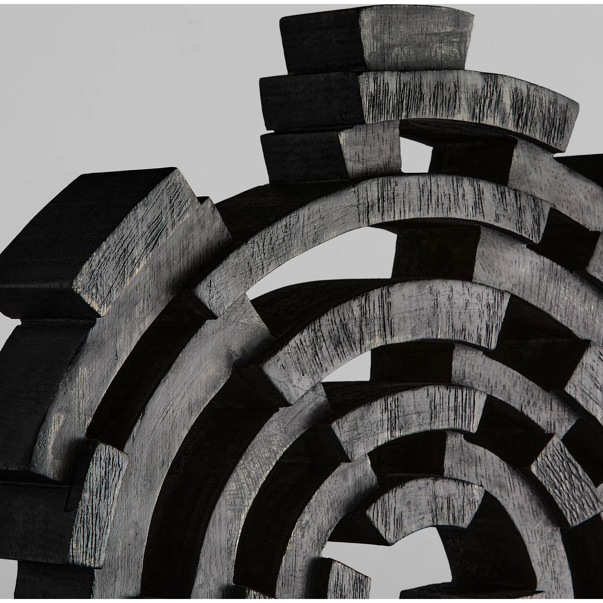 Vortex Sculpture by Cyan Design in black walnut. Made from ardu wood in a rustic style.