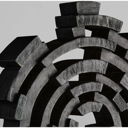 Vortex Sculpture by Cyan Design in black walnut. Made from ardu wood in a rustic style.
