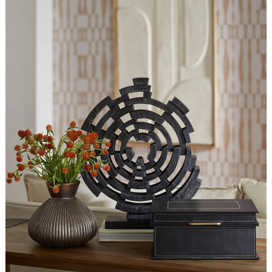 Vortex Sculpture by Cyan Design in black walnut. Made from ardu wood in a unique style.