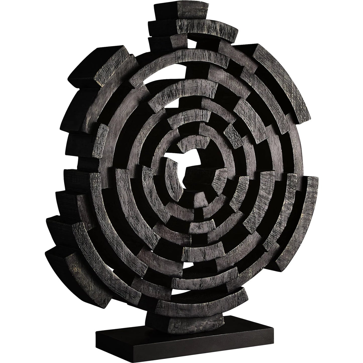 009 SI-2328829 | Primary Silo | Vortex Sculpture by Cyan Design in black walnut. Made from ardu wood in a rustic style.