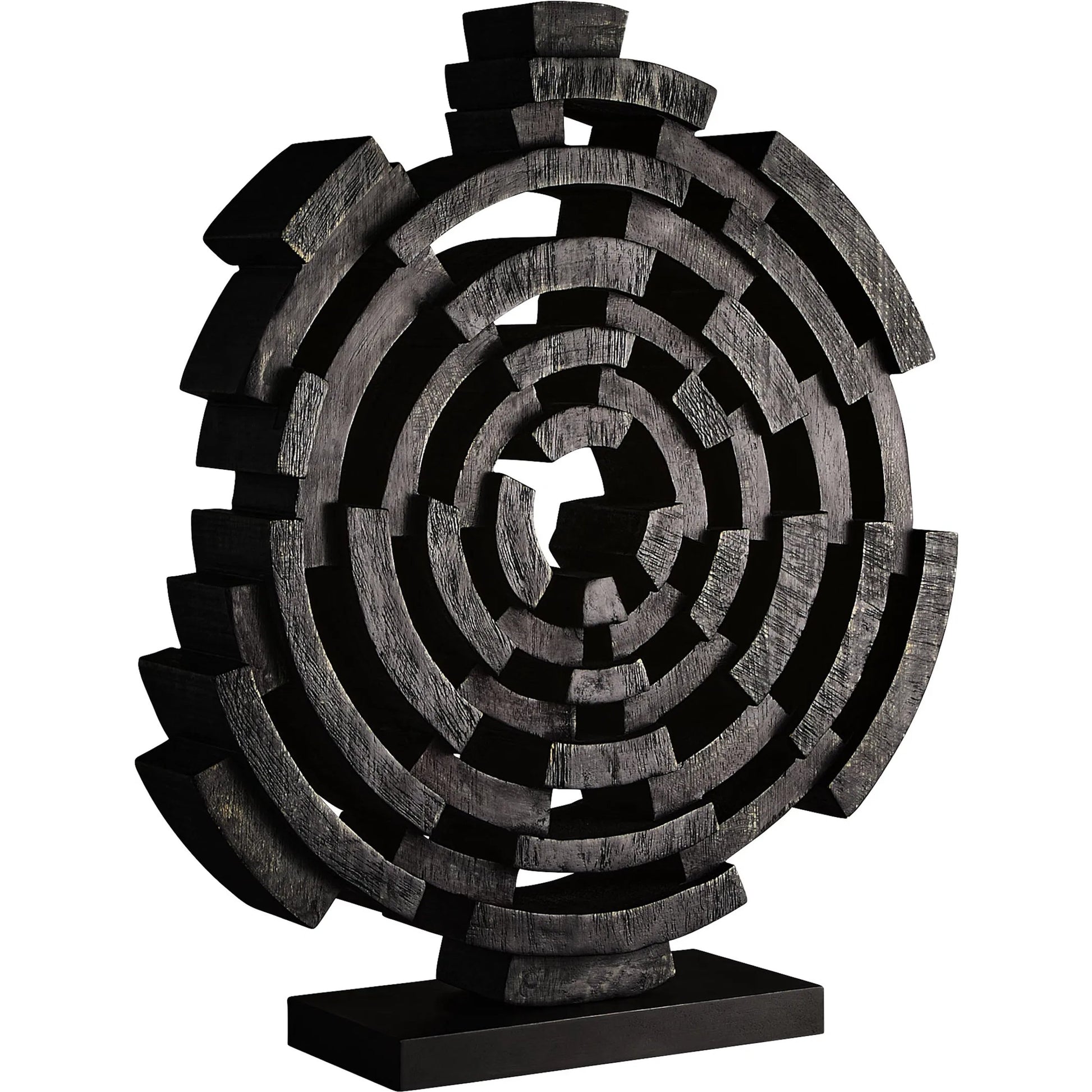 Vortex Sculpture by Cyan Design in black walnut. Made from ardu wood in a rustic style.