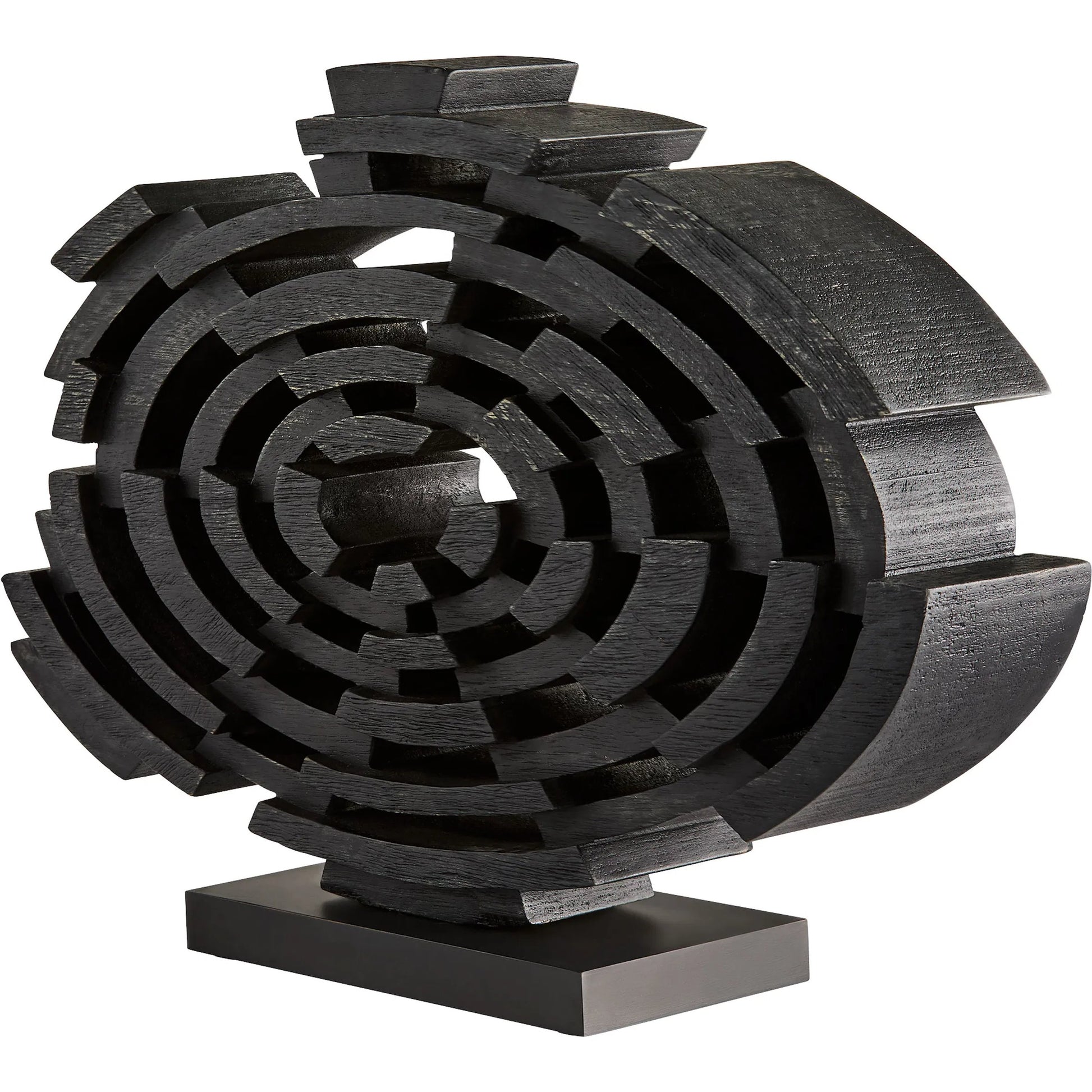 Vortex Sculpture by Cyan Design in black walnut. Made from ardu wood in a rustic style.